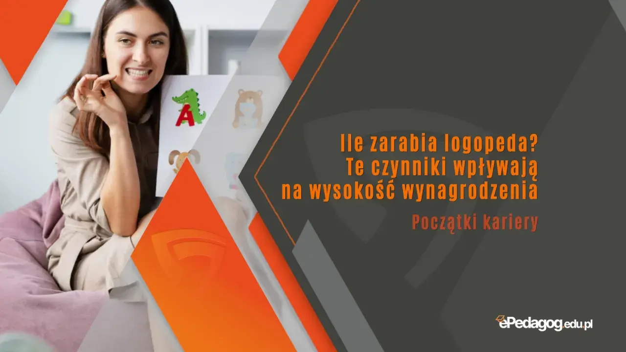 Logopeda z kartami obrazkowymi, wyjaśnia czym zajmuje się logopeda i jakie czynniki wpływają na zarobki.