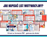 Zbiór poradników o tym, jak napisać list motywacyjny, zawiera wskazówki, błędy i przykłady. 15 kart PDF gotowych do druku.