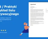 Przykładowy list motywacyjny na staż / praktyki, z profesjonalnie zaprojektowanym szablonem CV.