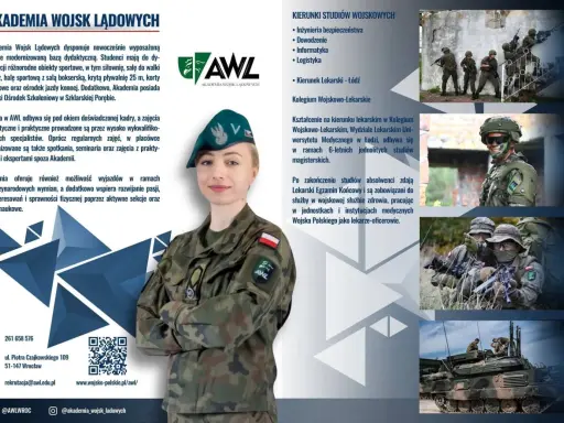 Studia wojskowe Wrocław: Akademia Wojsk Lądowych oferuje nowoczesne kierunki studiów, w tym inżynierię bezpieczeństwa, dowodzenie, informatykę, logistykę i medycynę.