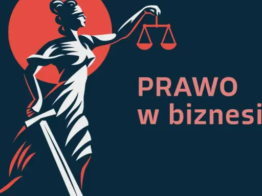 Stylizowana Temida z wagą i mieczem, symbolizująca prawo w biznesie WSB.