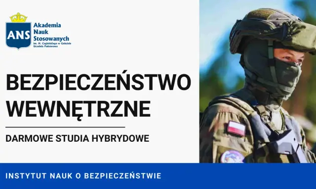 Bezpieczeństwo wewnętrzne Poznań: Akademia Nauk Stosowanych oferuje darmowe studia hybrydowe. Na zdjęciu żołnierz w pełnym rynsztunku.
