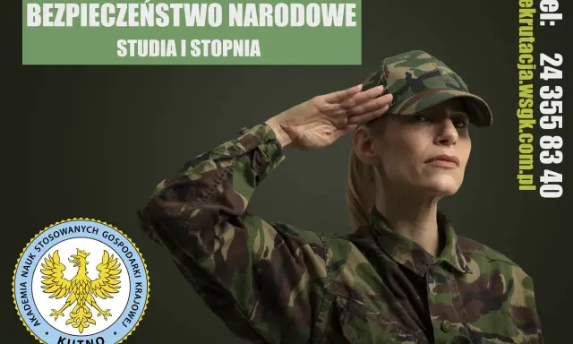 Kobieta w mundurze oddaje honory. Rekrutacja na studia I stopnia z zakresu wsb bezpieczeństwo narodowe.