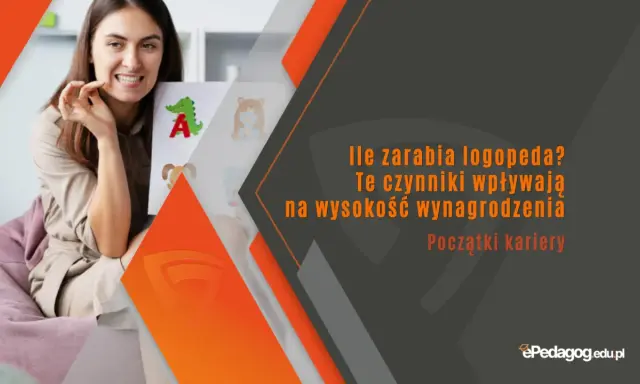 Logopeda z kartami obrazkowymi, wyjaśnia czym zajmuje się logopeda i jakie czynniki wpływają na zarobki.