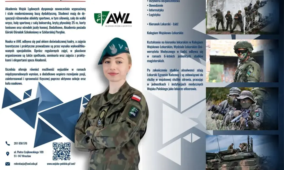 Studia wojskowe Wrocław: Akademia Wojsk Lądowych oferuje nowoczesne kierunki studiów, w tym inżynierię bezpieczeństwa, dowodzenie, informatykę, logistykę i medycynę.